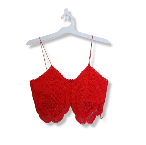 Signature8 Other - Signature 8 Red Crochet/ Lace Sexy Bohemian Bralette Womens Sz M